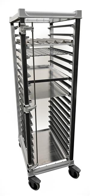 Wózek Camshelving do transportu pojemników, 18 × 600×400, Cambro, 516x783x(H)171mm Wariant podstawowy – numer katalogowy: UPR6040F18480