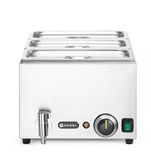 Zestaw: Bemar HENDI Ranger z kranem spustowym + 3x GN 1/3 z pokrywką , HENDI, GN 1/1, 230V/1000W, 604x332x(H)242mm Wariant podstawowy – numer katalogowy: 238868