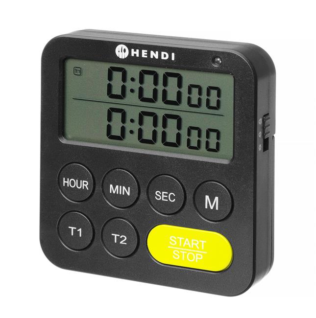 Timer dwuzakresowy, HENDI, czarny, 82x20x(H)86mm Wariant podstawowy – numer katalogowy: 582046