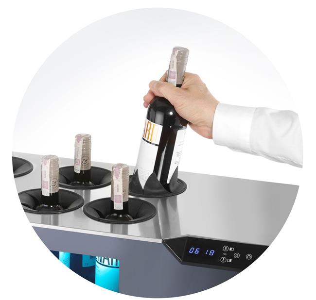 Chłodziarka do wina nastawna dwustrefowa, Cellar, Arktic, czarny, 220-240V/60W, 800x350x(H)293mm Wariant podstawowy – numer katalogowy: 237380