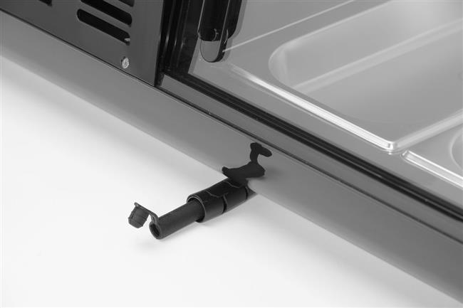 Witryna chłodnicza do sushi, Arktic, W zestawie pojemniki: 4x GN 1/3 (H) 40 mm., GN 1/3, czarny, 220-240V/190W, 1177x426x(H)296mm Wariant podstawowy – numer katalogowy: 274071