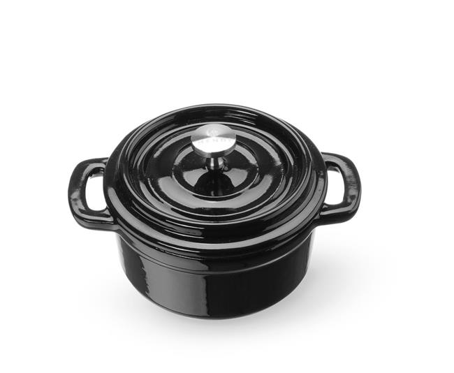 Garnek żeliwny emaliowany, HENDI, 0,27L, czarny, 130x100x(H)48mm Wariant podstawowy – numer katalogowy: 626894