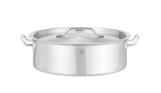 Garnek niski z pokrywką, HENDI, 14,1L, ?360x(H)139mm, Okrągły Wariant podstawowy – numer katalogowy: 836514