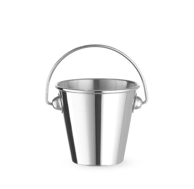 Wiaderko z uchwytem miniaturowe do przekąsek, HENDI, ?75x(H)66mm, Okrągły Wariant podstawowy – numer katalogowy: 425718