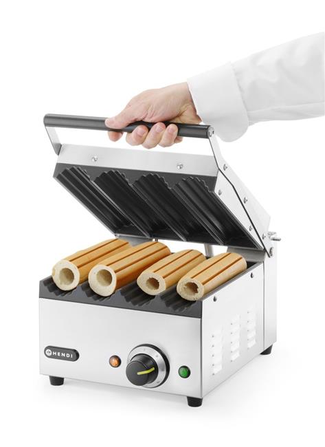 Grill kontaktowy Hot-Dog Panini, HENDI, 220-240V/1800W, 385x285x(H)254mm Wariant podstawowy – numer katalogowy: 263594