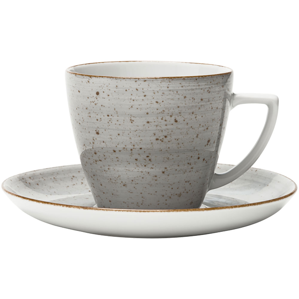 Filiżanka ze spodkiem, kolor siwy, Boss, V 350 ml Numer – numer katalogowy Stalgast: 390031