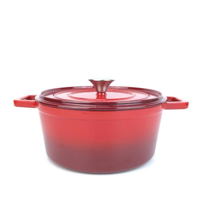 Garnek żeliwny emaliowany, HENDI, 3,4L, czerwony, 320x240x(H)105mm Wariant podstawowy – numer katalogowy: 626832