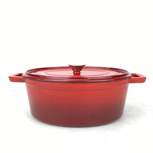 Garnek żeliwny emaliowany, HENDI, 4L, czerwony, 363x222x(H)110mm Wariant podstawowy – numer katalogowy: 626849