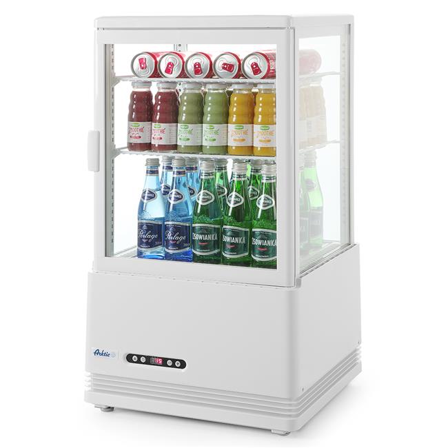 Witryna chłodnicza nastawna, 58 l, Arktic, biały, 230V/170W, 444x397x(H)795mm – numer katalogowy: 233610