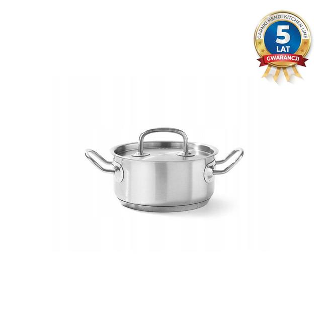Garnek niski Kitchen Line z pokrywką 1,5 l; śr. 160 x 75 h – numer katalogowy: 836002
