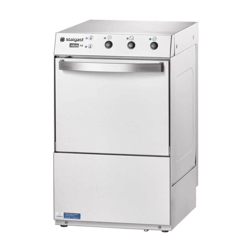 Zmywarko wyparzarka, do szkła, dozownik płynu myjącego, P 2.77 kW, U 230 V Numer – numer katalogowy Stalgast: 801350