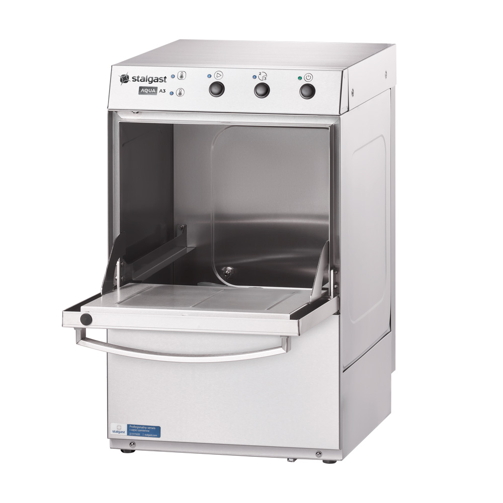 Zmywarko wyparzarka, do szkła, dozownik płynu myjącego, P 2.77 kW, U 230 V Numer – numer katalogowy Stalgast: 801400