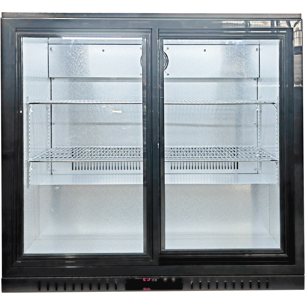 Barowa witryna chłodnicza, 2-drzwiowa, drzwi suwane, V 198 l Numer – numer katalogowy Stalgast: 882214