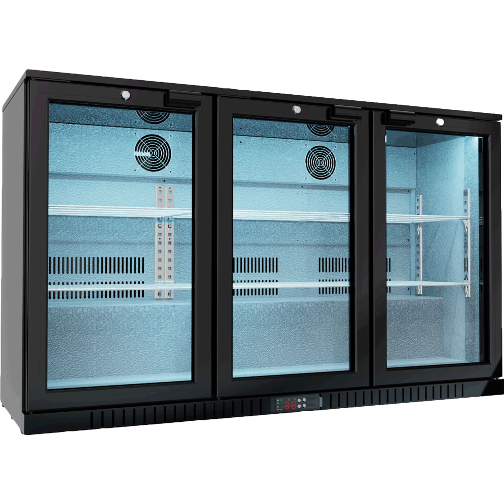 Barowa witryna chłodnicza, 3-drzwiowa, V 308 l Numer – numer katalogowy Stalgast: 882323