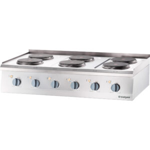 Kuchnia elektryczna, 6-polowa, nastawna, 15.6 kW Numer – numer katalogowy Stalgast: 9707000