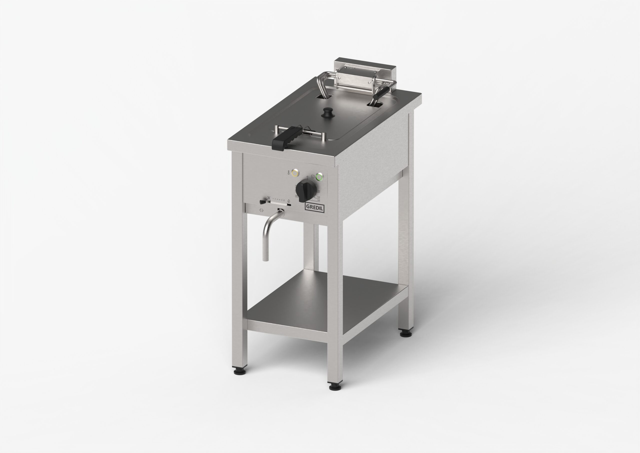 Frytownica elektryczna, Gredil, 400x700x850 mm, P 9 kW, U 400 V Numer – numer katalogowy Stalgast: 977250