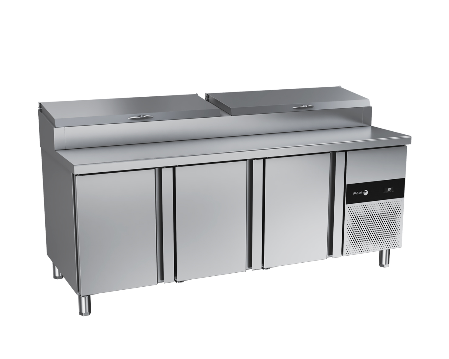 Zespolony stół chłodniczy 800 EN60x40 do pizzy – numer katalogowy: Fagor professional 19102565 CPZ-3B GN1/4