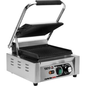 ELEKTRYCZNY GRILL KONTAKTOWY RYFLOWANY 32CM 1,8KW – numer katalogowy: Gastro YG-04555