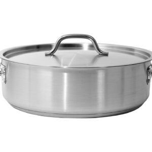 GARNEK NISKI DO DUSZENIA Z POKRYWKĄ ZE STALI NIERDZEWNEJ 36X11CM 11,2L – numer katalogowy: Gastro YG-00055