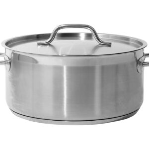 GARNEK NISKI Z POKRYWKĄ ZE STALI NIERDZEWNEJ 28X13CM 8L – numer katalogowy: Gastro YG-00042