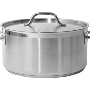 GARNEK NISKI Z POKRYWKĄ ZE STALI NIERDZEWNEJ 32X16CM 12,9L – numer katalogowy: Gastro YG-00043