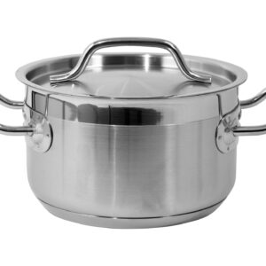 GARNEK ŚREDNI Z POKRYWKĄ ZE STALI NIERDZEWNEJ 16X9,5CM 1,9L – numer katalogowy: Gastro YG-00021