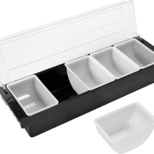 POJEMNIK BARMAŃSKI CZARNY 5 SEGMENTÓW – numer katalogowy: Gastro YG-07080