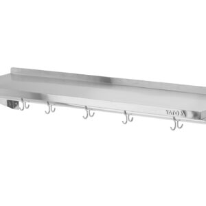 PÓŁKA WISZĄCA Z RANTEM I HACZYKAMI POJEDYNCZA 1500X300X180MM – numer katalogowy: Gastro YG-08938