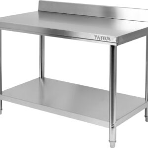 SKŁADANY STÓŁ PRZYŚCIENNY Z PÓŁKĄ 1200X600XH850+100MM – numer katalogowy: Gastro YG-09022