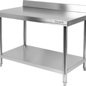 SKŁADANY STÓŁ PRZYŚCIENNY Z PÓŁKĄ 1200X700XH850+100MM – numer katalogowy: Gastro YG-09032