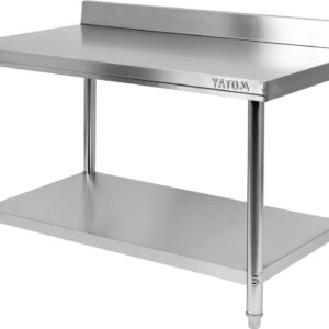 SKŁADANY STÓŁ PRZYŚCIENNY Z PÓŁKĄ 1600X700XH850+100MM – numer katalogowy: Gastro YG-09035