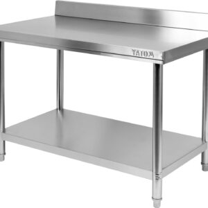 SKŁADANY STÓŁ PRZYŚCIENNY Z PÓŁKĄ 800X600XH850+100MM – numer katalogowy: Gastro YG-09020