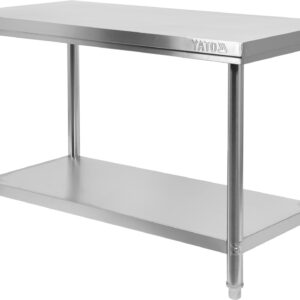 STÓŁ CENTRALNY SKŁADANY Z PÓŁKĄ 1400×600×H850MM – numer katalogowy: Gastro YG-09003