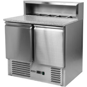 STÓŁ CHŁODNICZY 2-DRZWIOWY Z NADSTAWKĄ I BLATEM GRANITOWYM – numer katalogowy: Gastro YG-05275