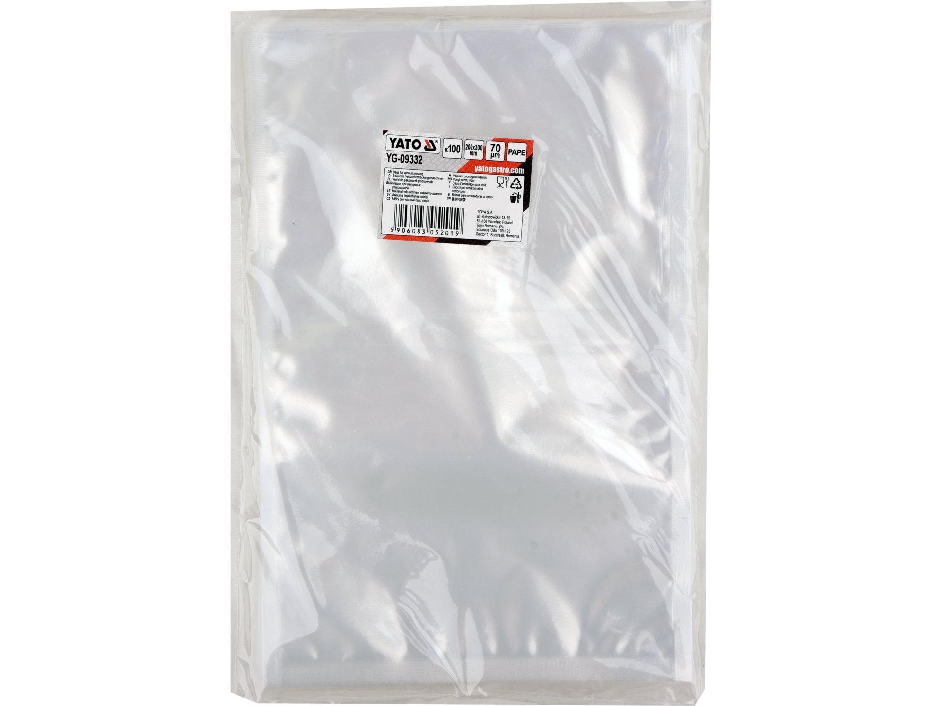 WORKI DO PAKOWAREK KOMOROWYCH 200*300 70UM PAPE, 100SZT – numer katalogowy: Gastro YG-09332