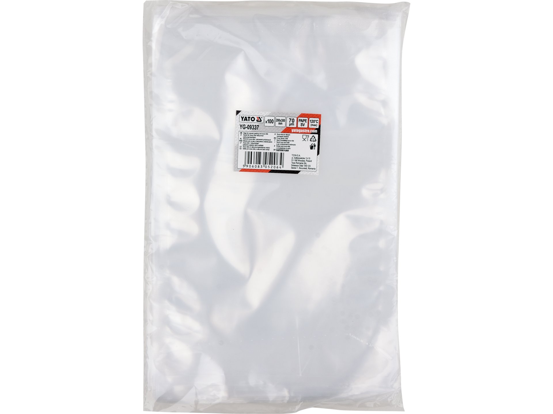 WORKI DO SOUS-VIDE I PAKOWAREK KOMOROWYCH 200*300 70UM PAPE SV, 100SZT – numer katalogowy: Gastro YG-09337