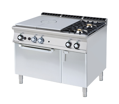 TPF2-912 GEV ﻿﻿Kuchnia żeliwna gazowa z piekarnikiem elektrycznym - numer katalogowy: Gastro TPF2 - 912 GEV