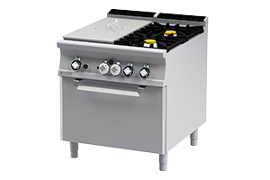 TPF2-98 GE ﻿﻿Kuchnia ﻿żeliwna gazowa z piekarnikiem elektrycznym - numer katalogowy: Gastro TPF2 - 98 GE