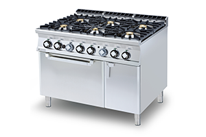 CF6-912 GEV ﻿﻿Kuchnia gazowa z piekarnikiem elektrycznym - numer katalogowy: Gastro CF6 - 912 GEV