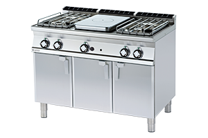 TP4-712 G/P ﻿﻿Kuchnia żeliwna gazowa z szafką - numer katalogowy: Gastro TP4 - 712 G/P