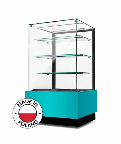 Witryna cukiernicza neutralna Dolce Visione Neutro Premium 700 | podświetlany cokół | 700x670x1300 mm – numer katalogowy RQ: DOLCE VISIONE NEUTRO 700 W5