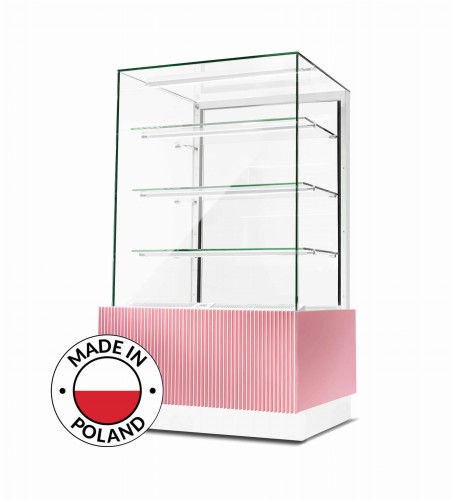 Witryna cukiernicza chłodnicza Dolce Visione Basic 700 BIANCO | 700x670x1300 mm | białe wnętrze – numer katalogowy RQ: DOLCE VISIONE 700 W1 BIANCO