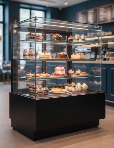 Witryna cukiernicza chłodnicza Dolce Visione Basic 900 | 900x670x1300 mm – numer katalogowy RQ: DOLCE VISIONE 900 W1