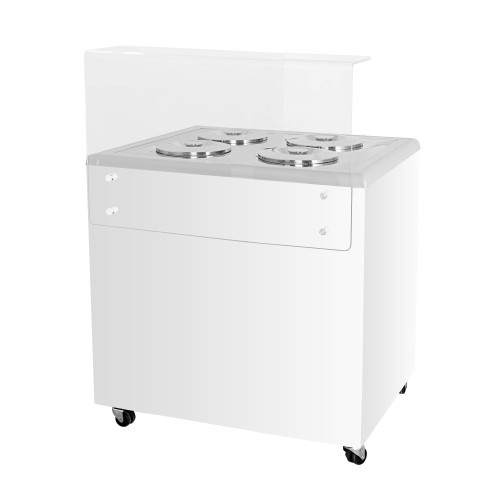 Dystrybutor do lodów | witryna do lodów | konserwator | retro | 4 tub | okrągłe kuwety | 843x670x895 mm | GELATO POZETTI 4 – numer katalogowy RQ: GELATO POZETTI 4