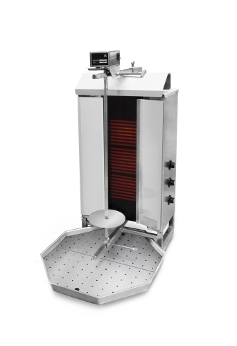 Gyros | opiekacz elektryczny do kebaba | 3 palniki | wsad 40kg KLG230 – numer katalogowy RQ: KLG230