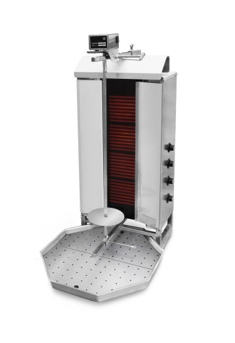 Gyros | opiekacz elektryczny do kebaba | 4 palniki | wsad 60kg KLG231 – numer katalogowy RQ: KLG231