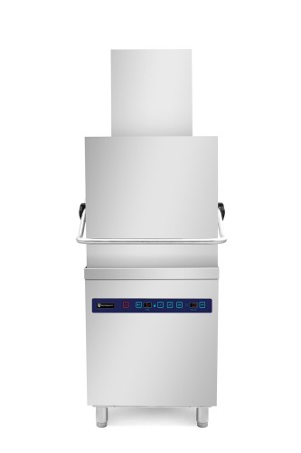 Zmywarka kapturowa z odzyskiem ciepła | kosz 500x500 mm | 3 cykle mycia | 820x750x2012 mm | 8,7 kW | RQ102B-HR – numer katalogowy RQ: RQ102B-HR