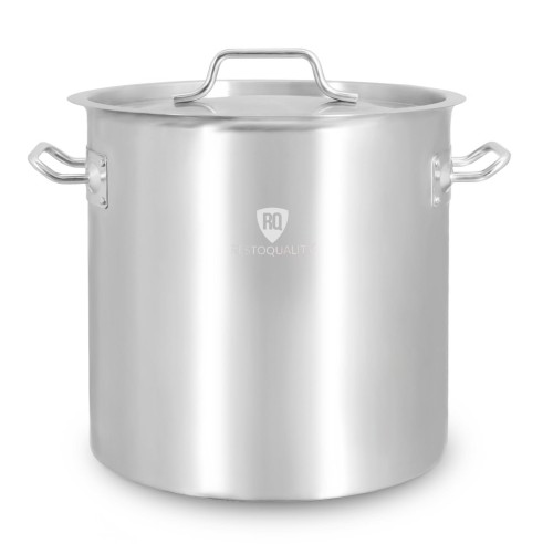 Garnek ze stali nierdzewnej z podziałką 17,2 l | 280x280 mm | z pokrywką | RQ12828 – numer katalogowy RQ: RQ12828