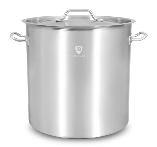 Garnek ze stali nierdzewnej z podziałką 50,2 l | 400x400 mm | z pokrywką RQ14040 – numer katalogowy RQ: RQ14040
