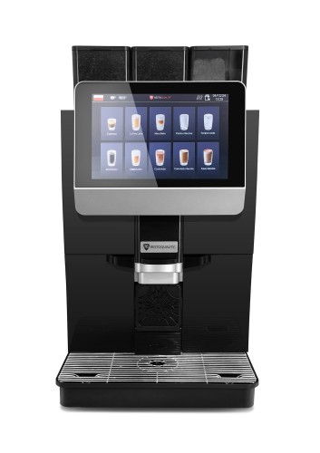 Automatyczny ekspres do kawy RQK33 PRO z ekranem dotykowym | 2 zbiorniki instant | podłączenie do wody | 2 rodzaje mleka – numer katalogowy RQ: RQK33 PRO